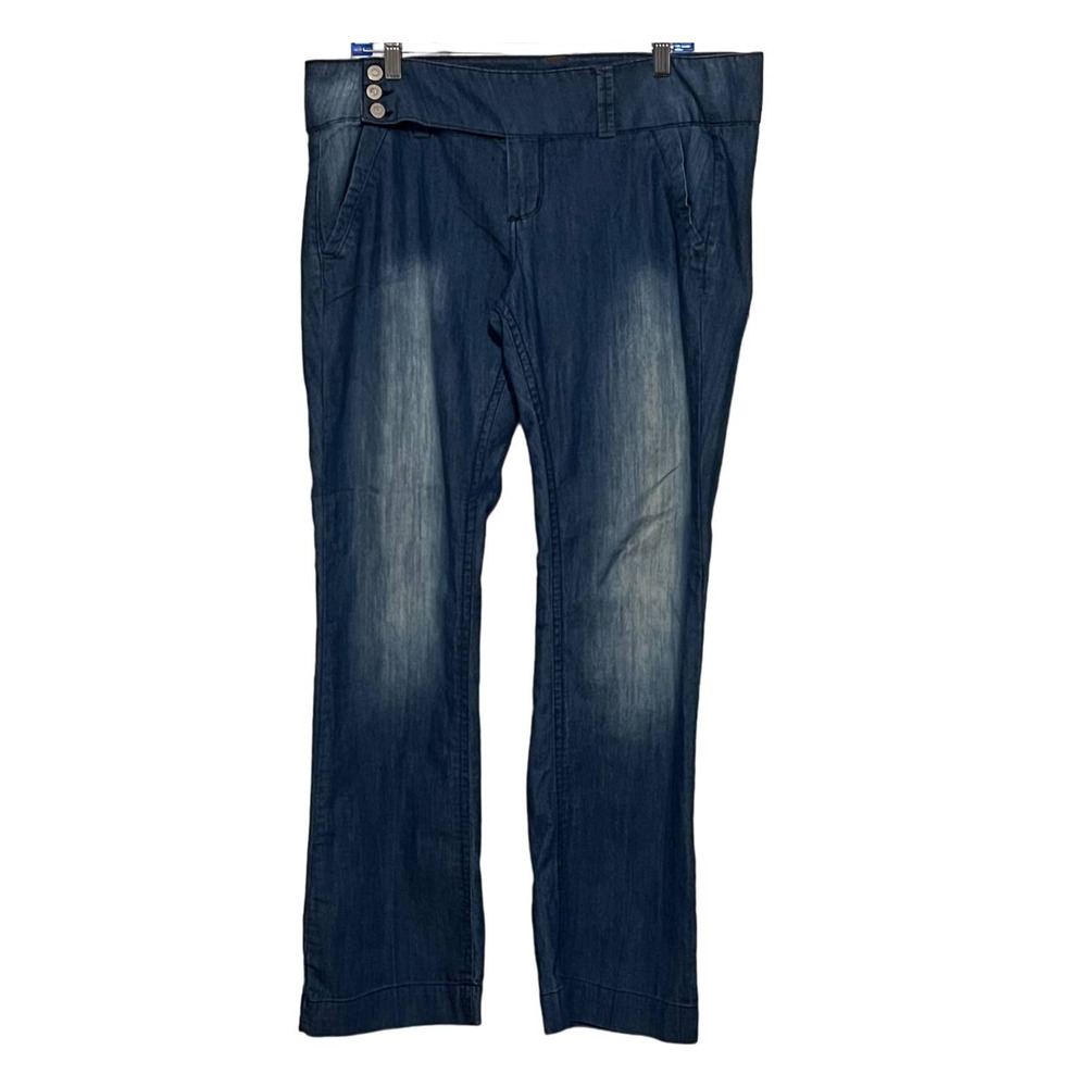 So Women's Jeans Buttons on the Right Side Size 17 31" Inseam x 18‎ 1/2" Waist